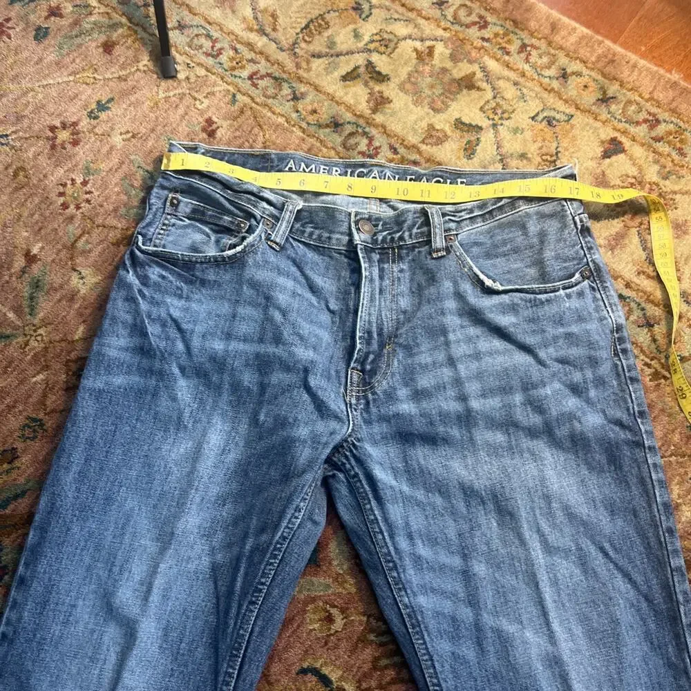 American Eagle Original Straight 100% Cotton Distressed Y2K Grunge Skater 34x30